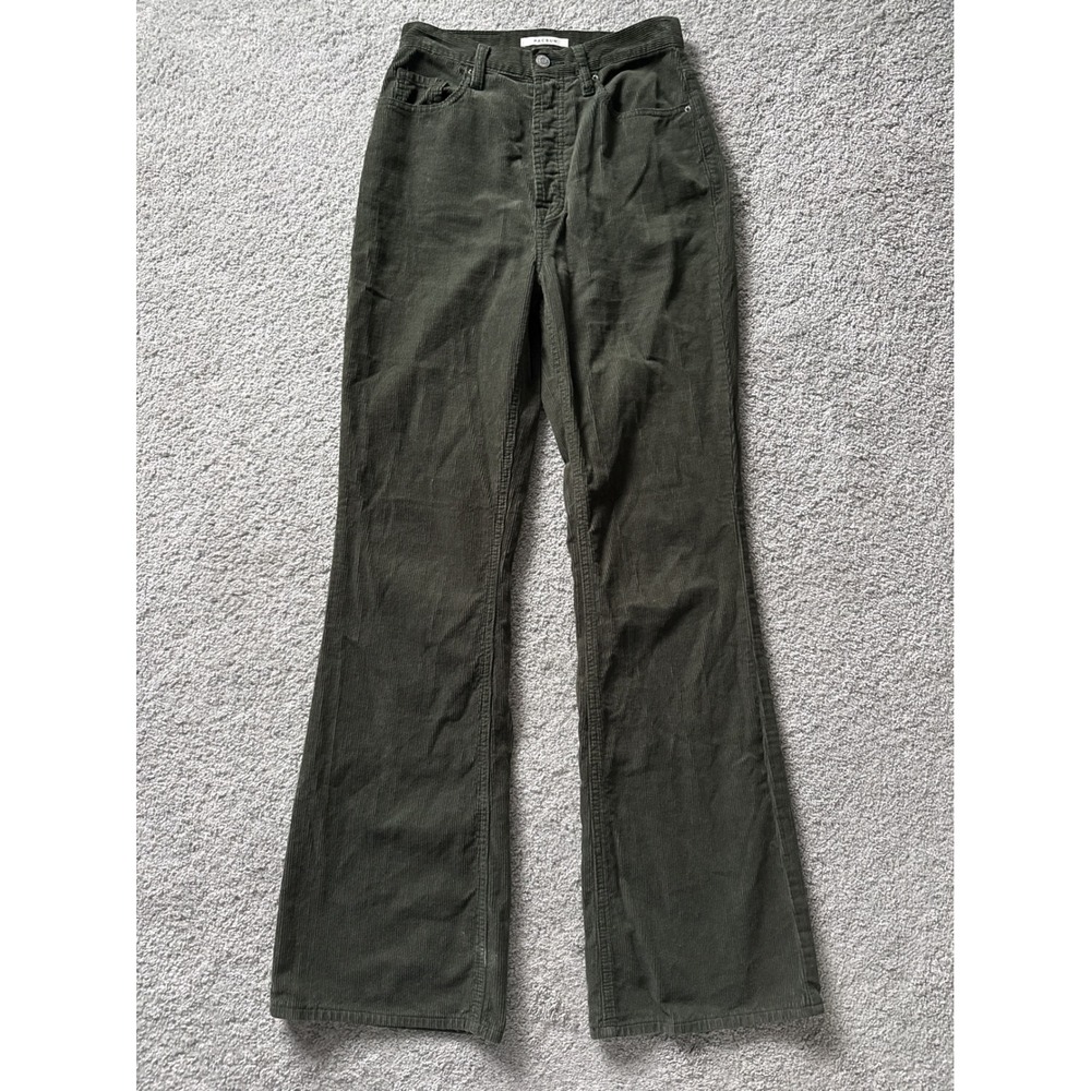 PacSun Womens Olive Green High Rise Bootcut Corduroy Pants Size 27 Button Fly